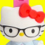 Hello Kitty - 2015 McDonald's Promotional Hello Kitty Toys - Happy Set - Ruler - Hello Kitty Ruler Holder (McDonald's)