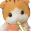 Sylvanian Families - Baby Collection - Baby Band Series - Maple Cat Baby and trumpet (Epoch)